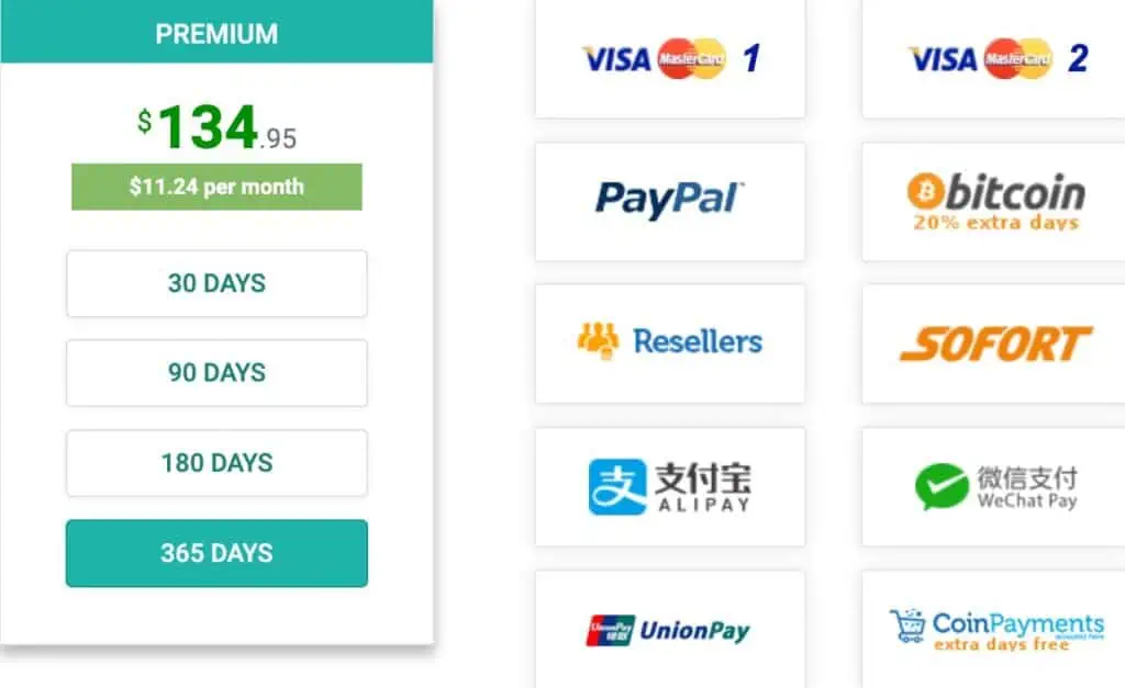 payment methods